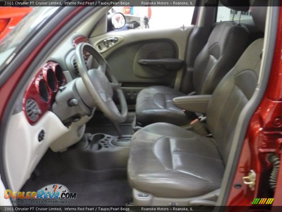 2001 Chrysler PT Cruiser Limited Inferno Red Pearl / Taupe/Pearl Beige Photo #11