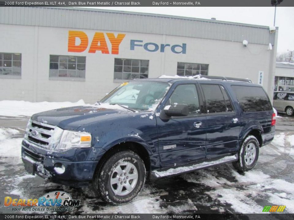 2008 Ford Expedition EL XLT 4x4 Dark Blue Pearl Metallic / Charcoal Black Photo #1