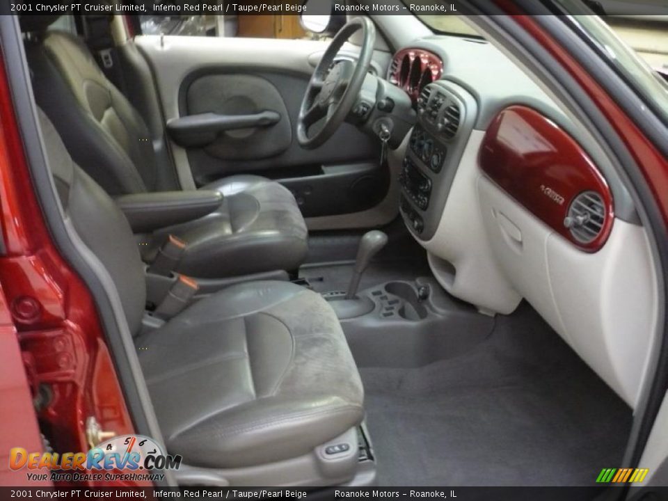 2001 Chrysler PT Cruiser Limited Inferno Red Pearl / Taupe/Pearl Beige Photo #20
