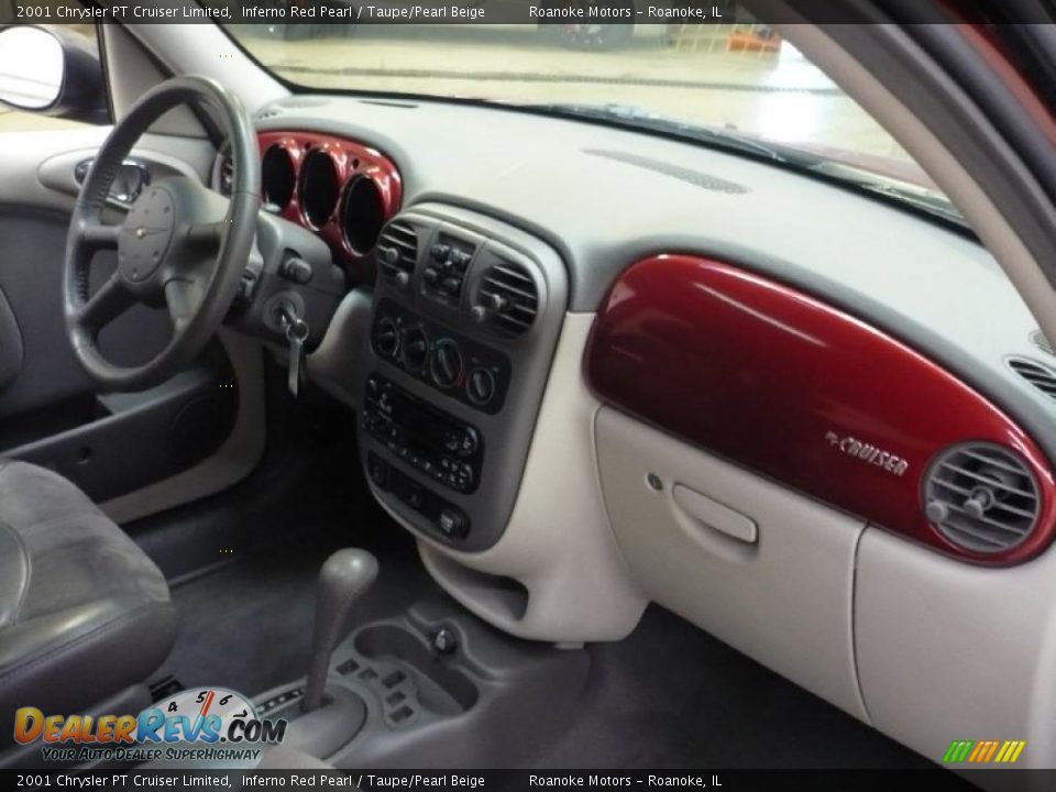 2001 Chrysler PT Cruiser Limited Inferno Red Pearl / Taupe/Pearl Beige Photo #21