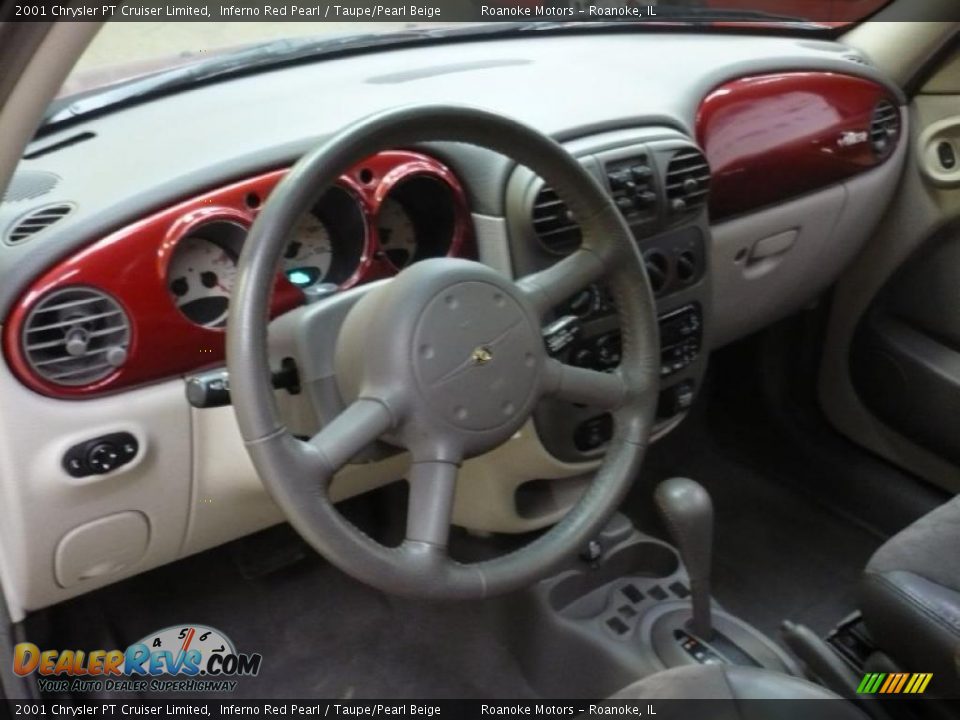 2001 Chrysler PT Cruiser Limited Inferno Red Pearl / Taupe/Pearl Beige Photo #23