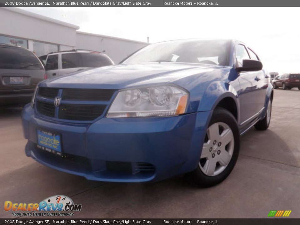 2008 Dodge Avenger SE Marathon Blue Pearl / Dark Slate Gray/Light Slate Gray Photo #1
