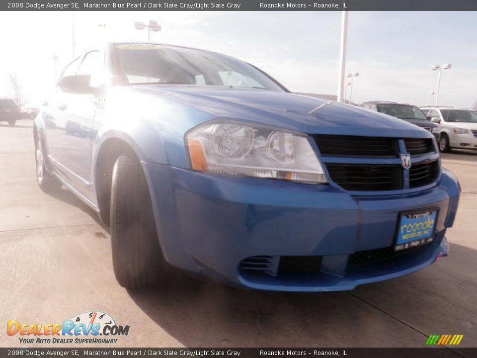 2008 Dodge Avenger SE Marathon Blue Pearl / Dark Slate Gray/Light Slate Gray Photo #4