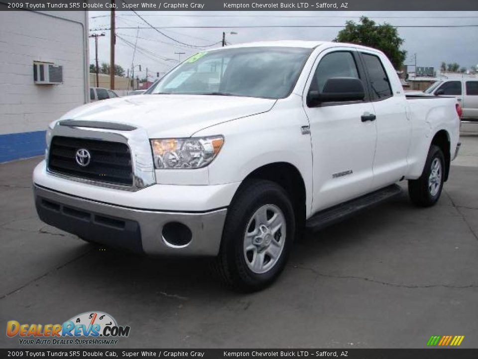 2009 Toyota Tundra SR5 Double Cab Super White / Graphite Gray Photo #1