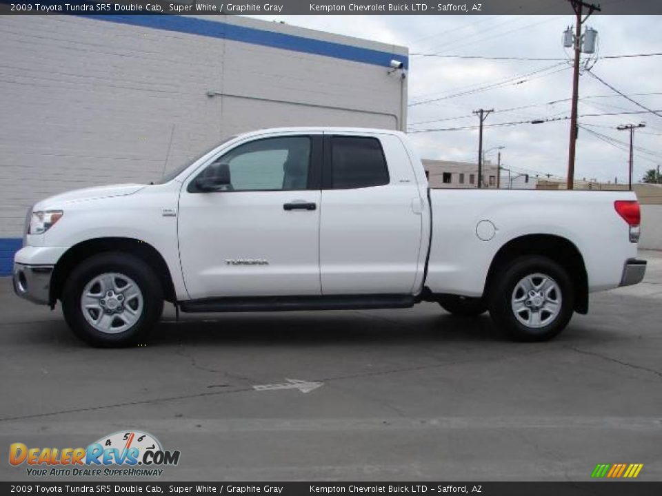 2009 Toyota Tundra SR5 Double Cab Super White / Graphite Gray Photo #2