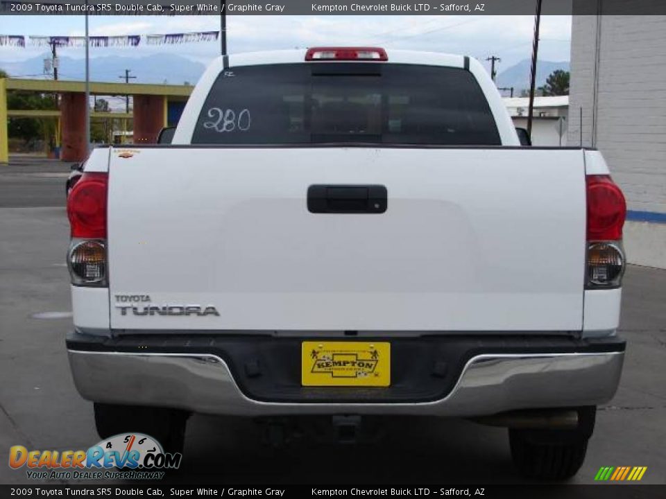 2009 Toyota Tundra SR5 Double Cab Super White / Graphite Gray Photo #3