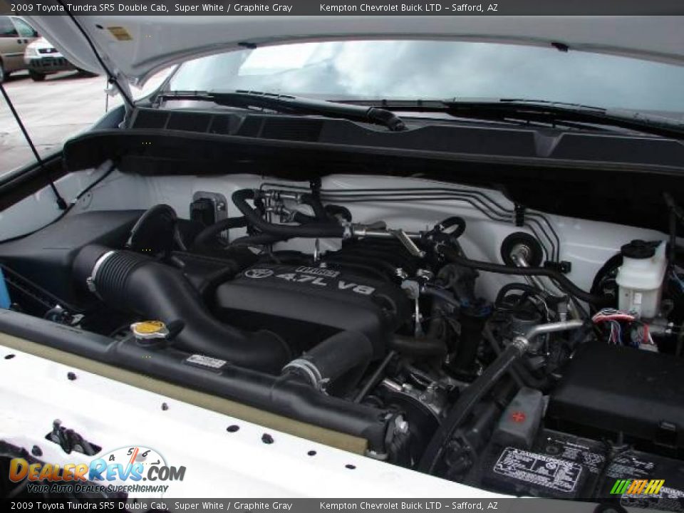2009 Toyota Tundra SR5 Double Cab Super White / Graphite Gray Photo #4