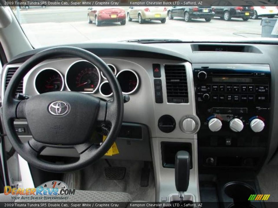 2009 Toyota Tundra SR5 Double Cab Super White / Graphite Gray Photo #6
