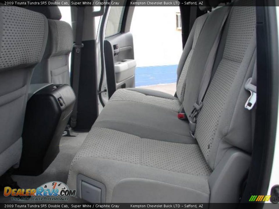 2009 Toyota Tundra SR5 Double Cab Super White / Graphite Gray Photo #7