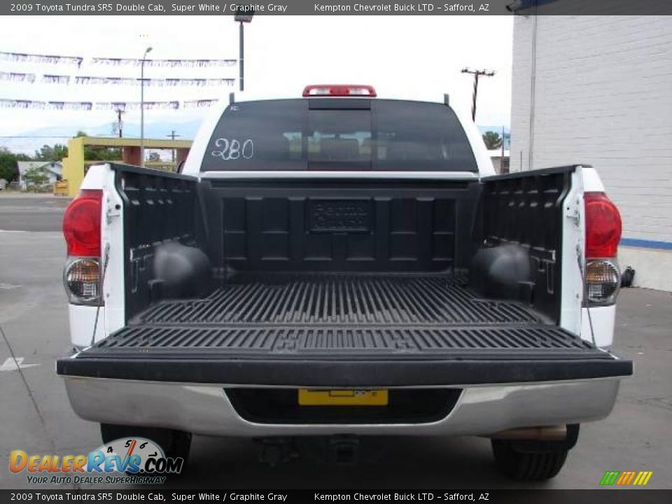 2009 Toyota Tundra SR5 Double Cab Super White / Graphite Gray Photo #8