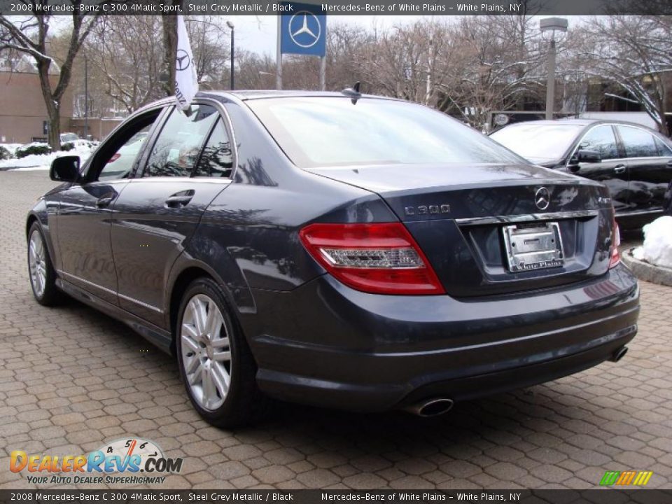 2008 Mercedes-Benz C 300 4Matic Sport Steel Grey Metallic / Black Photo #6