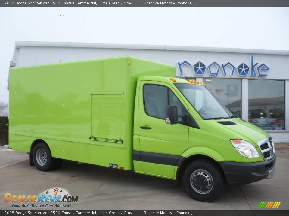 2008 Dodge Sprinter Van 3500 Chassis Commercial Lime Green / Gray Photo #1