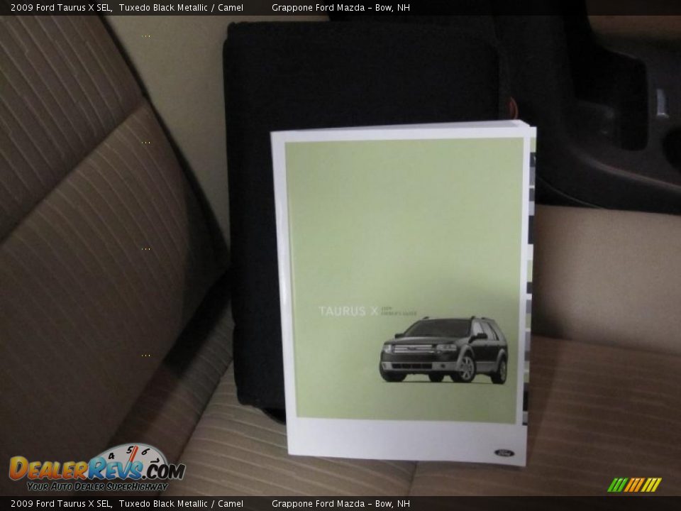 2009 Ford Taurus X SEL Tuxedo Black Metallic / Camel Photo #12