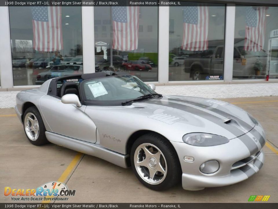 1998 Dodge Viper RT-10 Viper Bright Silver Metallic / Black/Black Photo #16