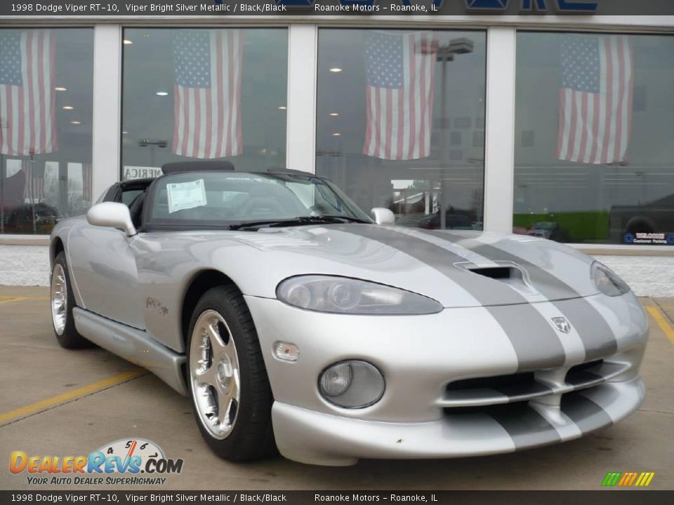 1998 Dodge Viper RT-10 Viper Bright Silver Metallic / Black/Black Photo #17