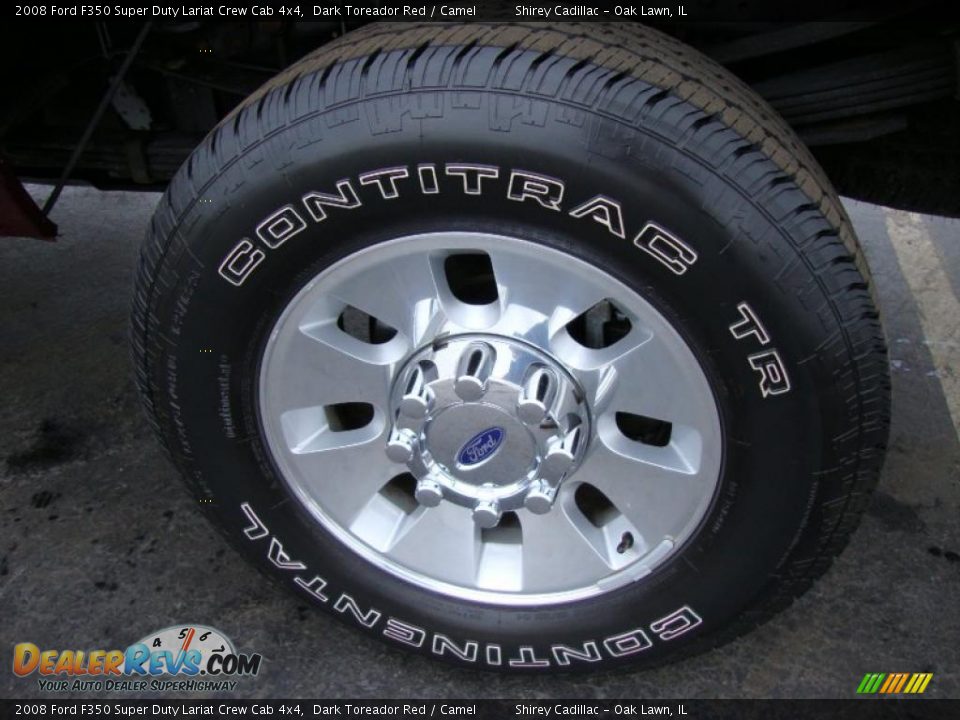 2008 Ford F350 Super Duty Lariat Crew Cab 4x4 Dark Toreador Red / Camel Photo #9