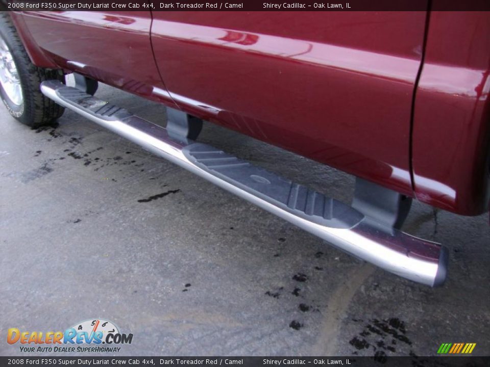 2008 Ford F350 Super Duty Lariat Crew Cab 4x4 Dark Toreador Red / Camel Photo #10