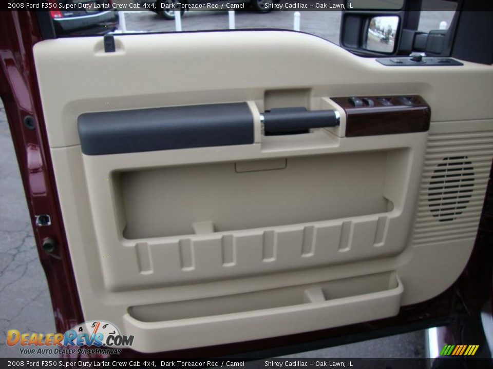 2008 Ford F350 Super Duty Lariat Crew Cab 4x4 Dark Toreador Red / Camel Photo #14