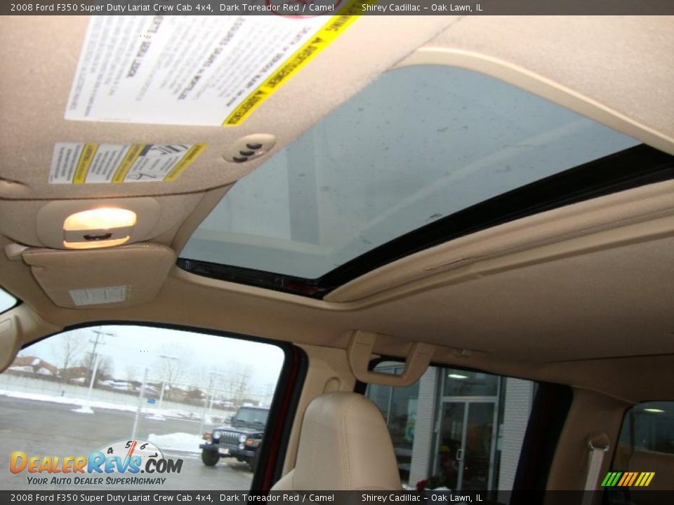 2008 Ford F350 Super Duty Lariat Crew Cab 4x4 Dark Toreador Red / Camel Photo #17