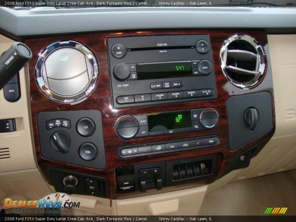 2008 Ford F350 Super Duty Lariat Crew Cab 4x4 Dark Toreador Red / Camel Photo #19