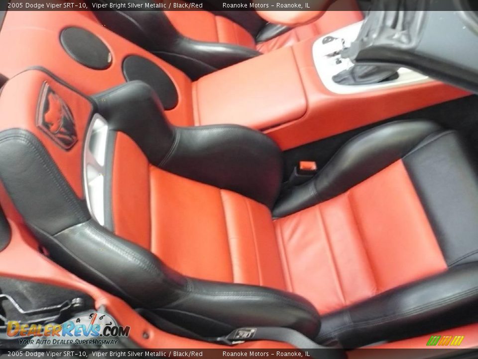 2005 Dodge Viper SRT-10 Viper Bright Silver Metallic / Black/Red Photo #12