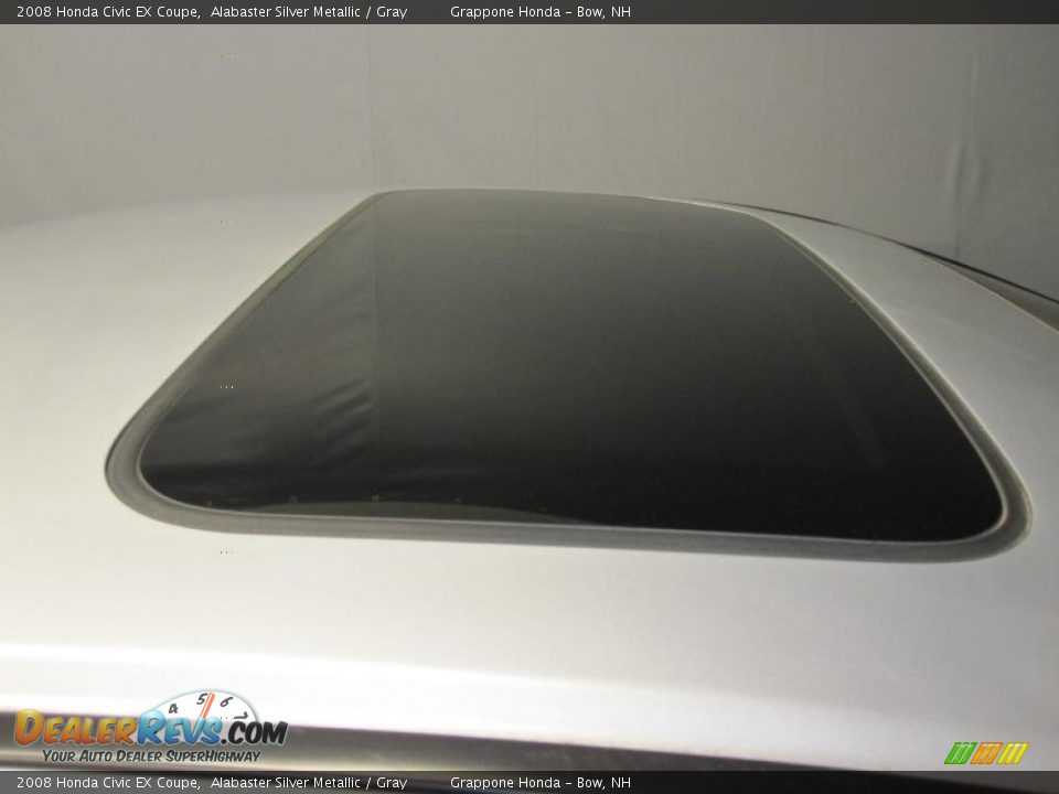 2008 Honda Civic EX Coupe Alabaster Silver Metallic / Gray Photo #8