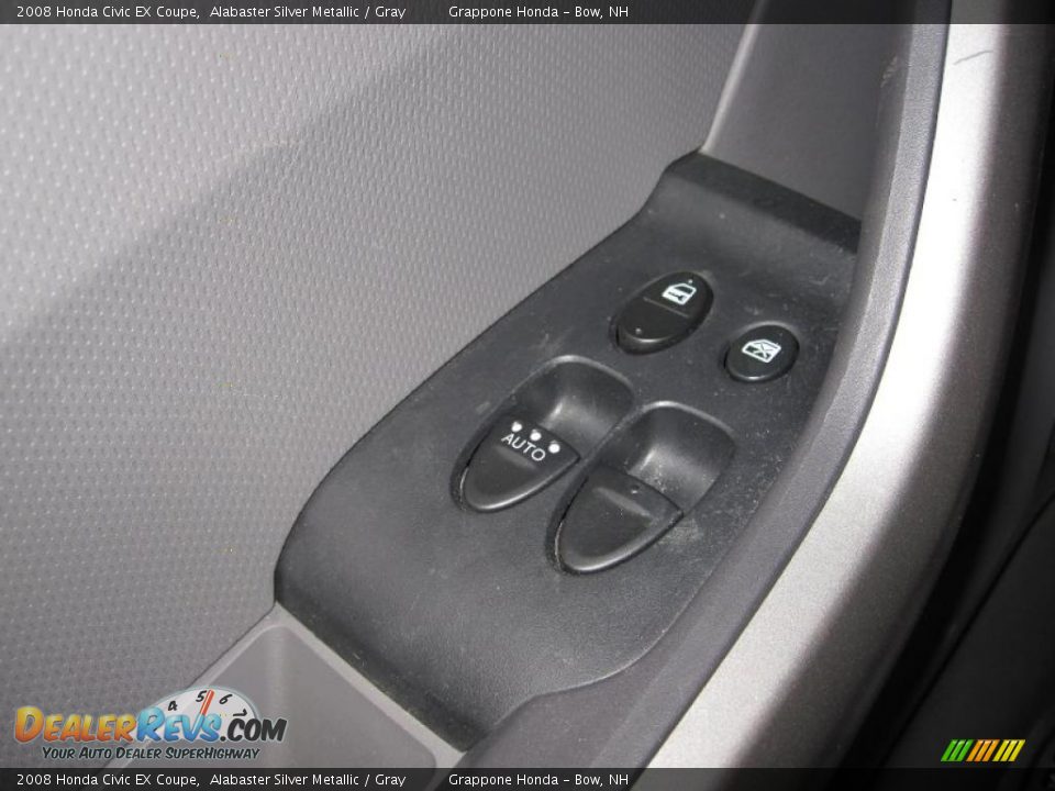 2008 Honda Civic EX Coupe Alabaster Silver Metallic / Gray Photo #10