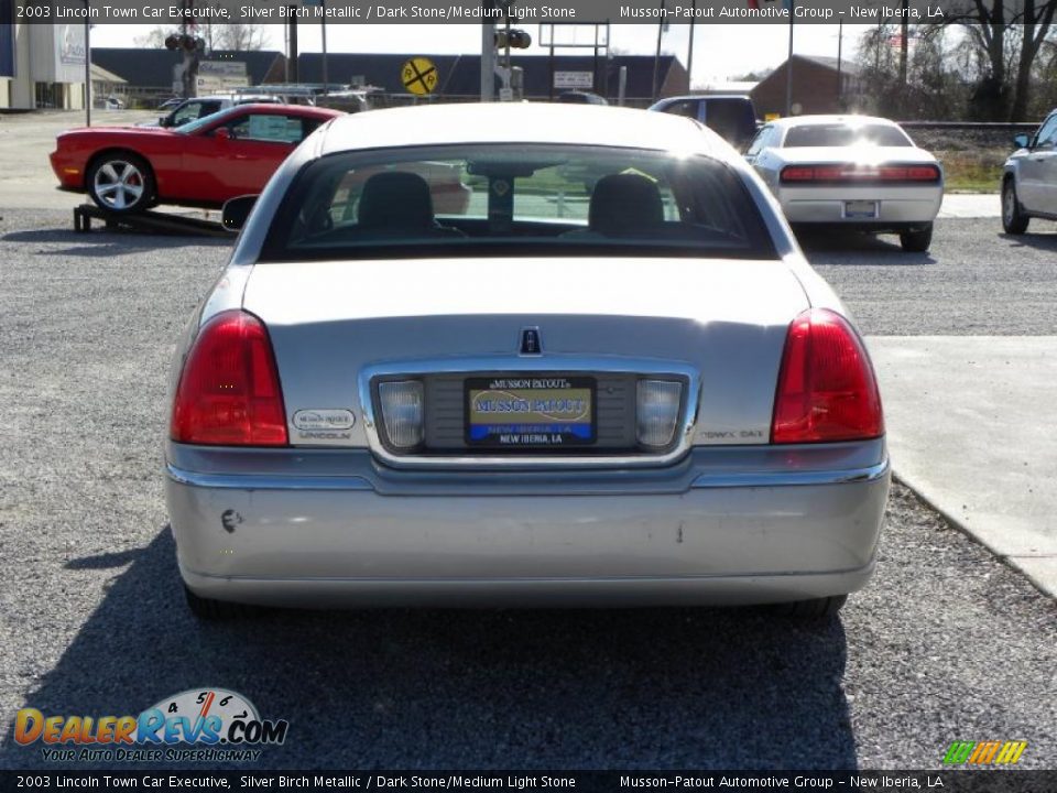 2003 Lincoln Town Car Executive Silver Birch Metallic / Dark Stone/Medium Light Stone Photo #4