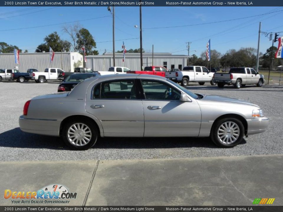 2003 Lincoln Town Car Executive Silver Birch Metallic / Dark Stone/Medium Light Stone Photo #6