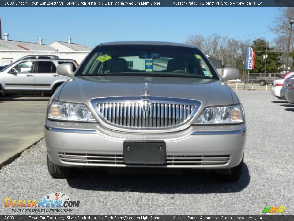 2003 Lincoln Town Car Executive Silver Birch Metallic / Dark Stone/Medium Light Stone Photo #8