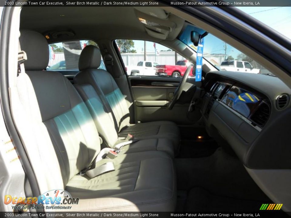 2003 Lincoln Town Car Executive Silver Birch Metallic / Dark Stone/Medium Light Stone Photo #10
