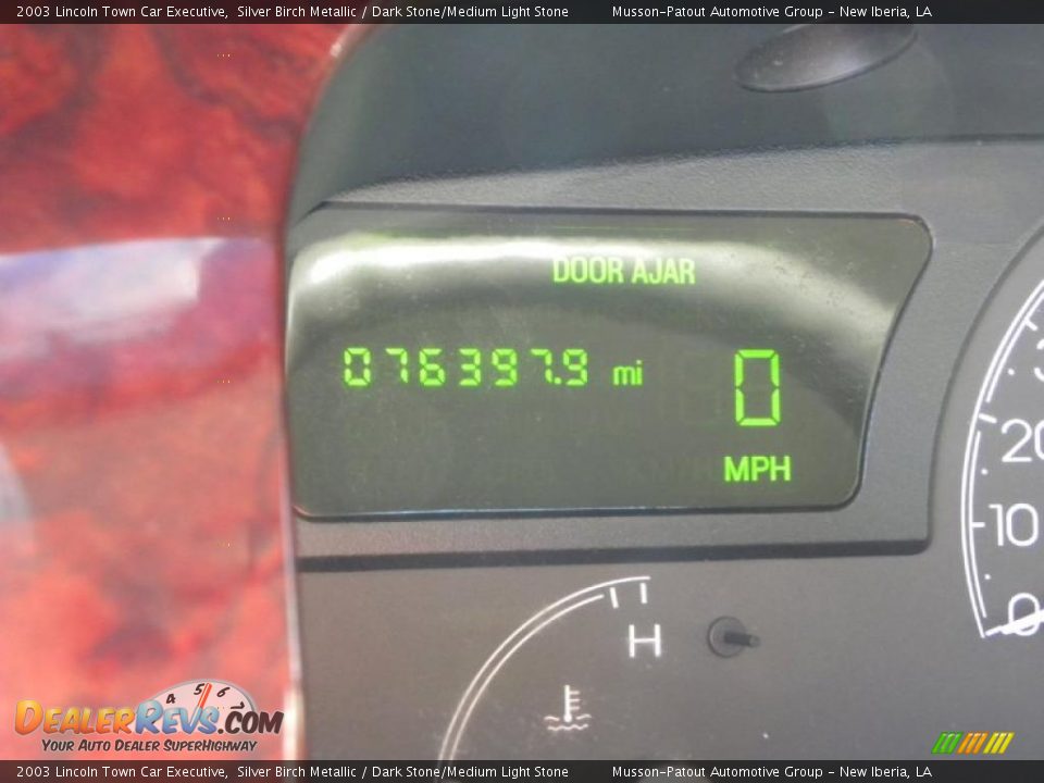 2003 Lincoln Town Car Executive Silver Birch Metallic / Dark Stone/Medium Light Stone Photo #14