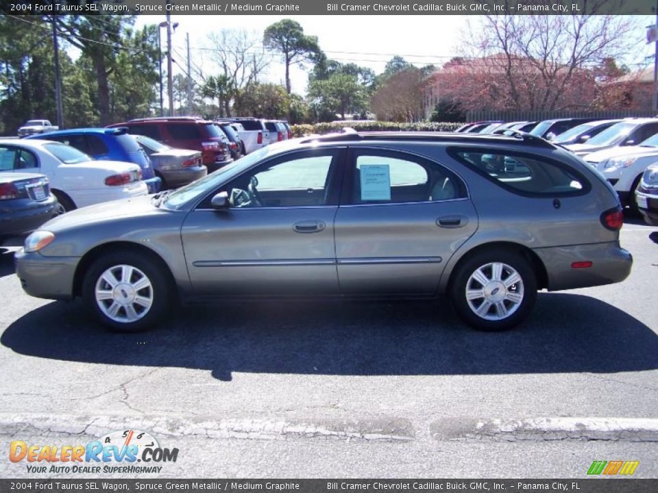 2004 Ford Taurus SEL Wagon Spruce Green Metallic / Medium Graphite Photo #3