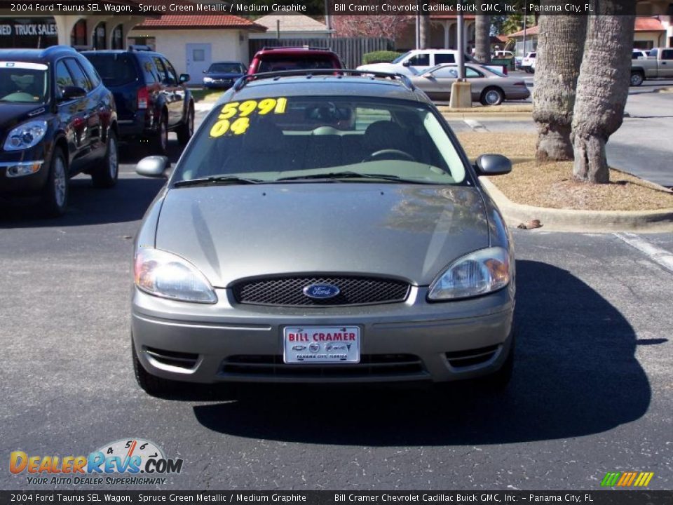 2004 Ford Taurus SEL Wagon Spruce Green Metallic / Medium Graphite Photo #4