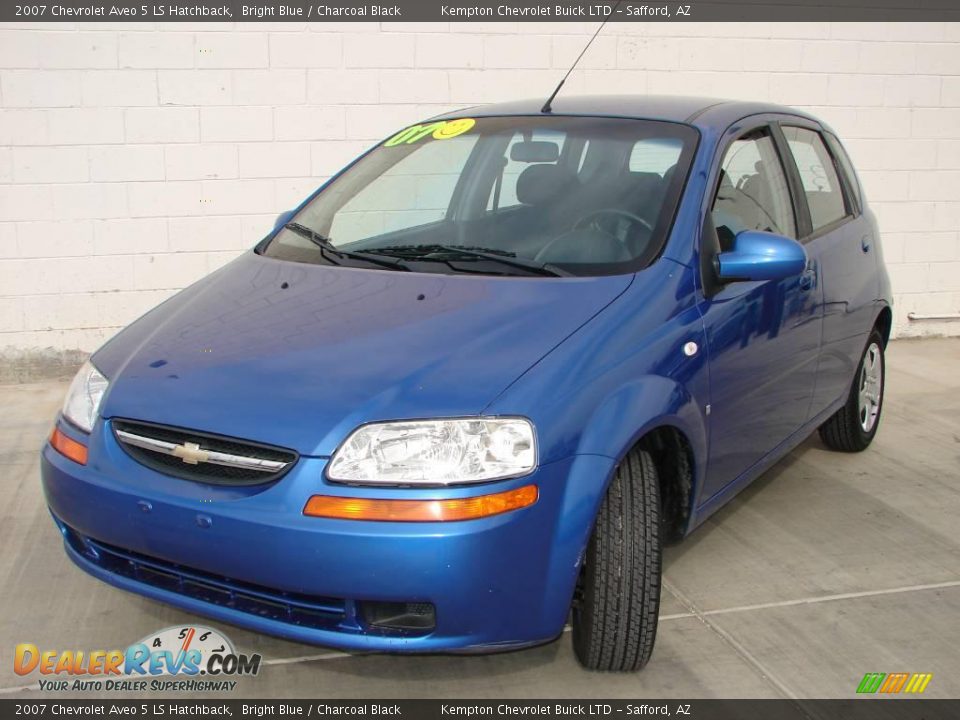2007 Chevrolet Aveo 5 LS Hatchback Bright Blue / Charcoal Black Photo #1