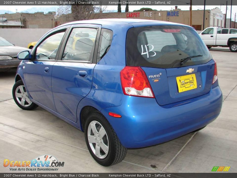 2007 Chevrolet Aveo 5 LS Hatchback Bright Blue / Charcoal Black Photo #2