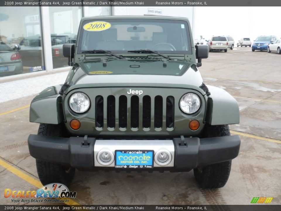2008 Jeep Wrangler Sahara 4x4 Jeep Green Metallic / Dark Khaki/Medium Khaki Photo #4