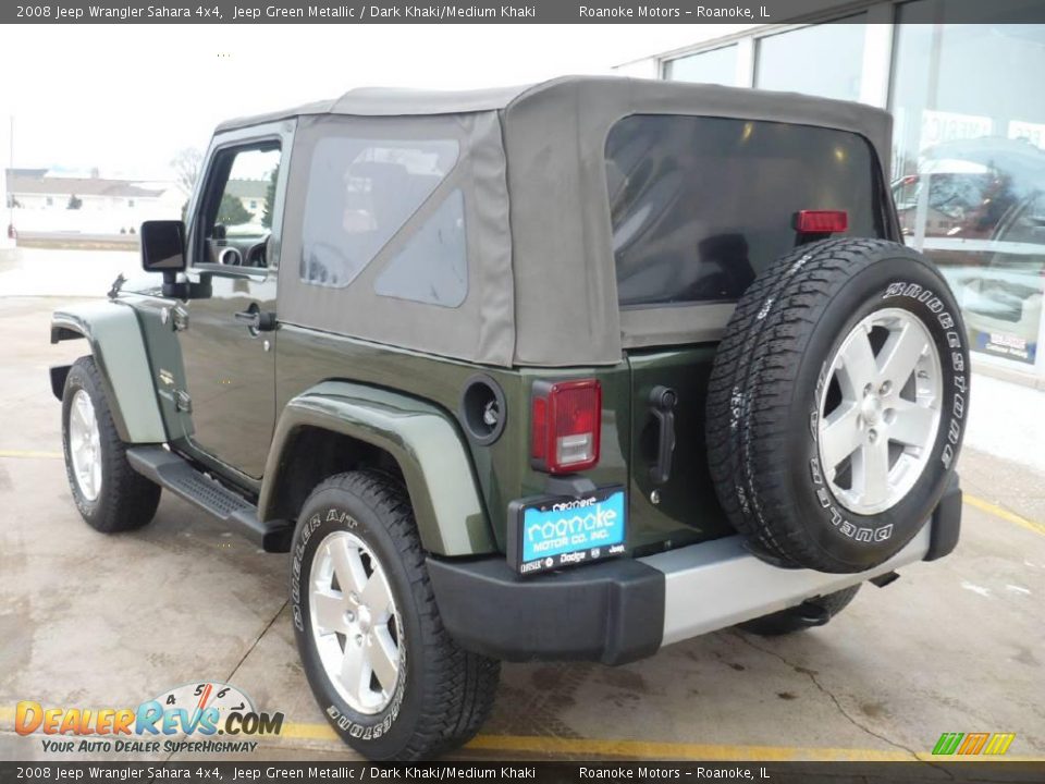 2008 Jeep Wrangler Sahara 4x4 Jeep Green Metallic / Dark Khaki/Medium Khaki Photo #8