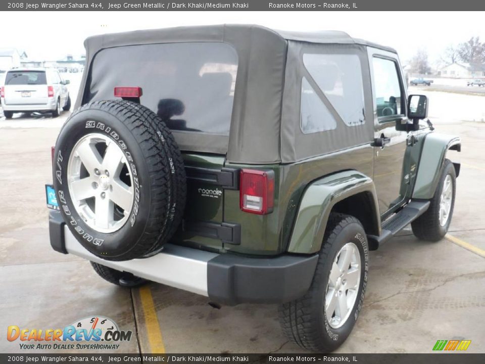 2008 Jeep Wrangler Sahara 4x4 Jeep Green Metallic / Dark Khaki/Medium Khaki Photo #12