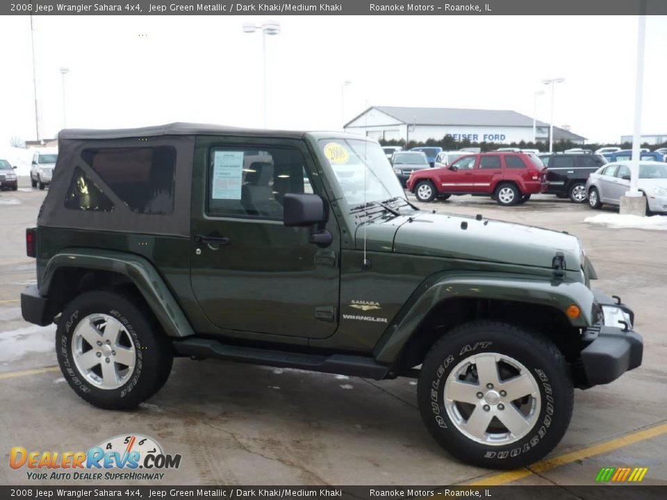 2008 Jeep Wrangler Sahara 4x4 Jeep Green Metallic / Dark Khaki/Medium Khaki Photo #32