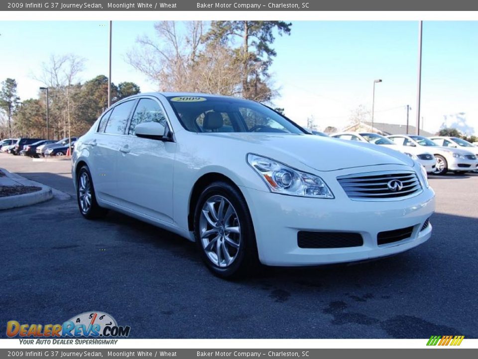 2009 Infiniti G 37 Journey Sedan Moonlight White / Wheat Photo #1