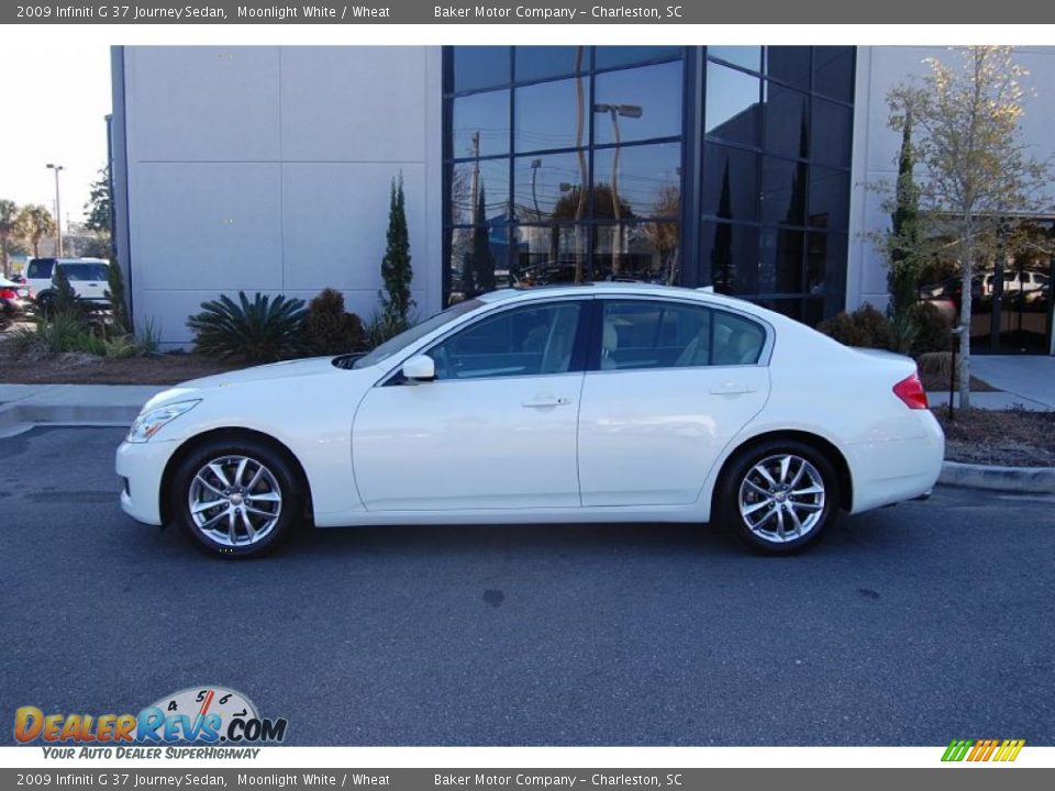 2009 Infiniti G 37 Journey Sedan Moonlight White / Wheat Photo #2