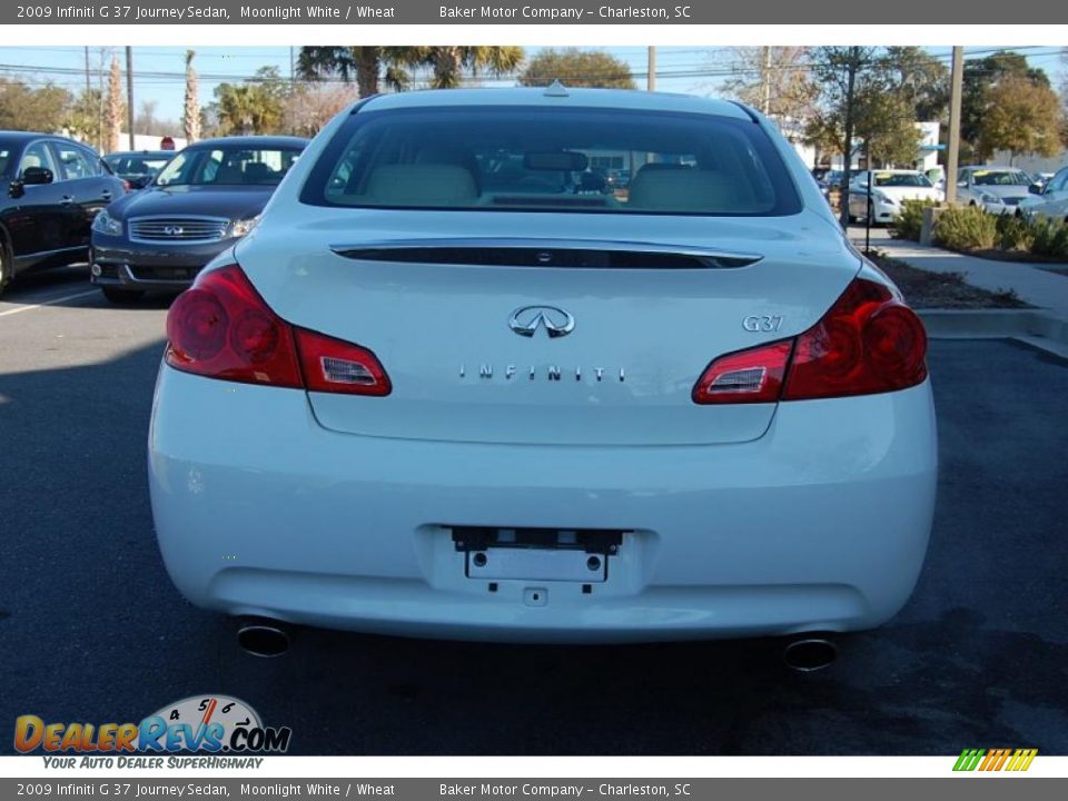 2009 Infiniti G 37 Journey Sedan Moonlight White / Wheat Photo #17