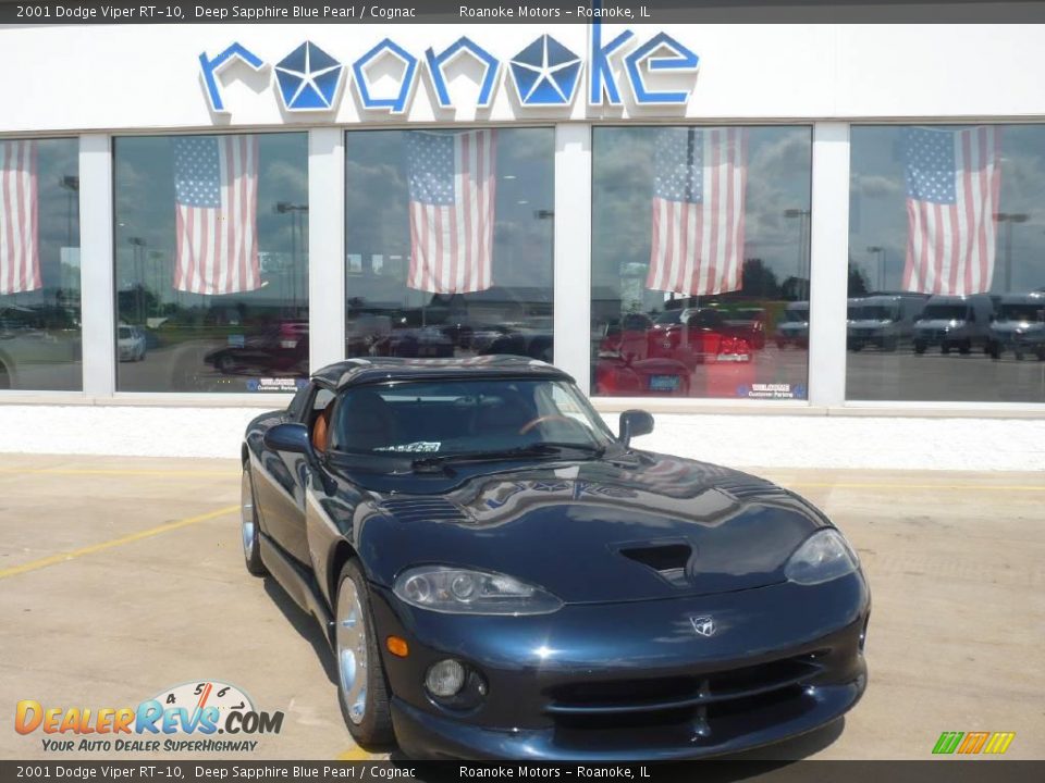 2001 Dodge Viper RT-10 Deep Sapphire Blue Pearl / Cognac Photo #1