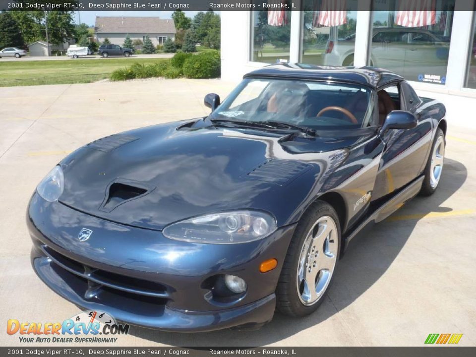 2001 Dodge Viper RT-10 Deep Sapphire Blue Pearl / Cognac Photo #4