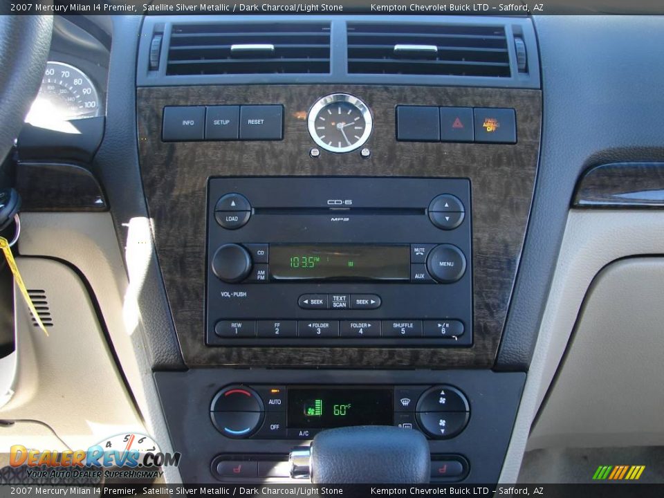2007 Mercury Milan I4 Premier Satellite Silver Metallic / Dark Charcoal/Light Stone Photo #16