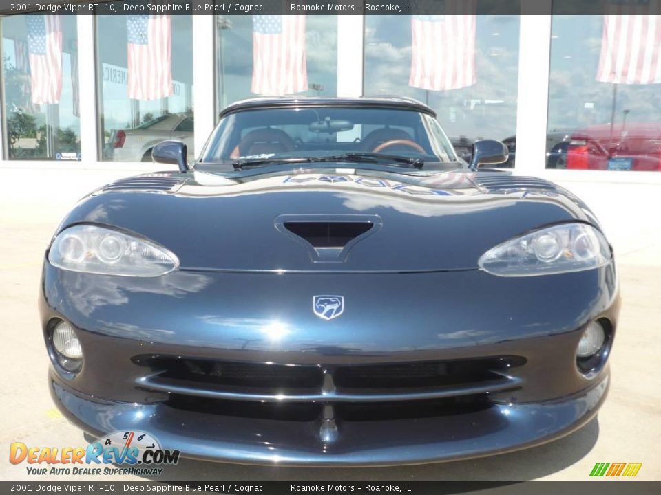 2001 Dodge Viper RT-10 Deep Sapphire Blue Pearl / Cognac Photo #8