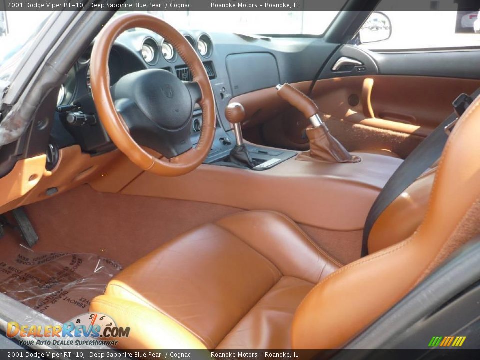2001 Dodge Viper RT-10 Deep Sapphire Blue Pearl / Cognac Photo #9