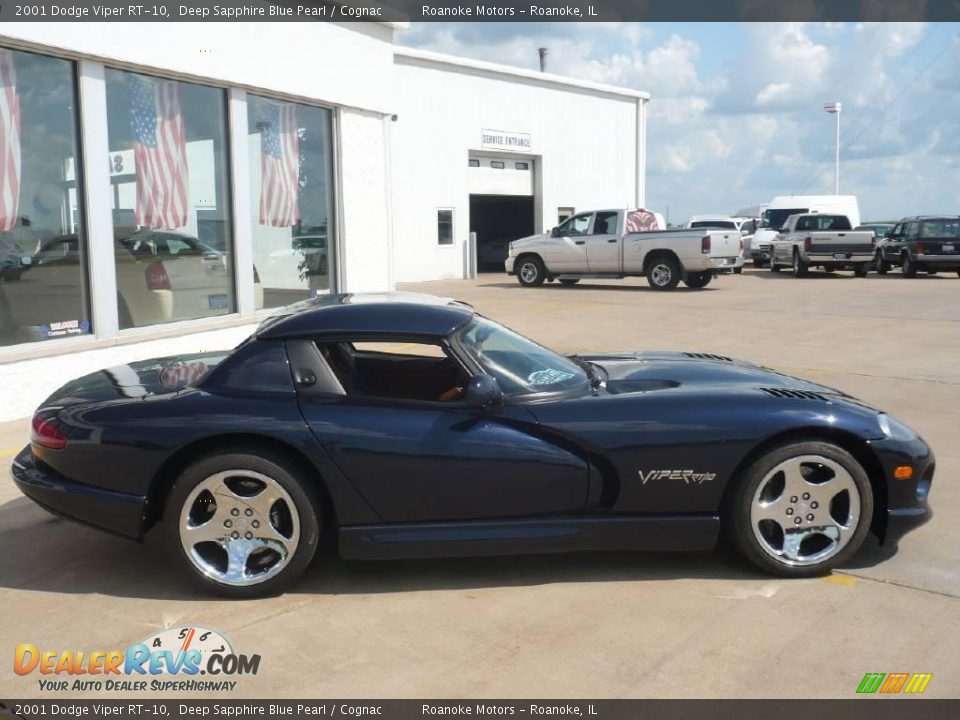 2001 Dodge Viper RT-10 Deep Sapphire Blue Pearl / Cognac Photo #11