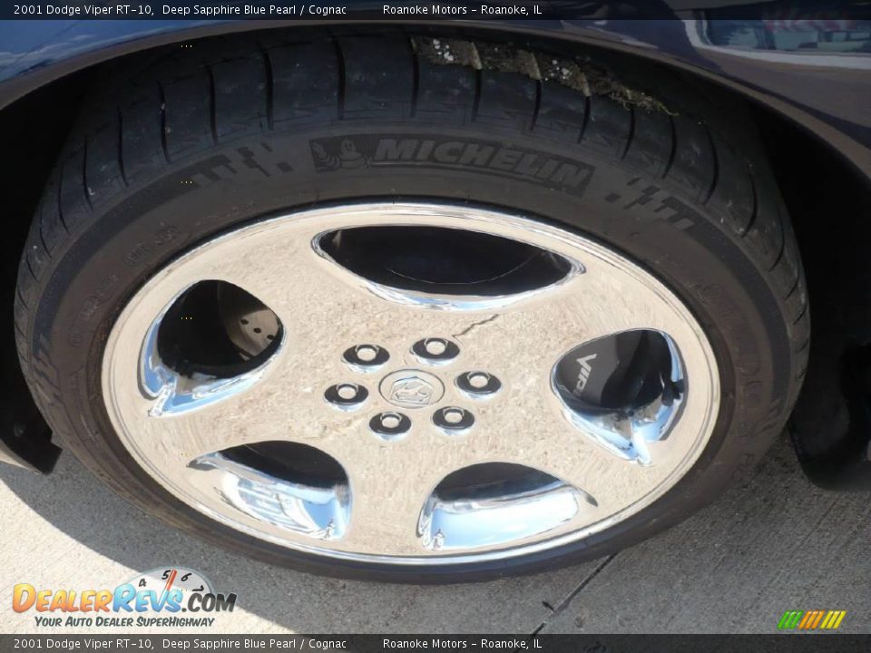 2001 Dodge Viper RT-10 Deep Sapphire Blue Pearl / Cognac Photo #14